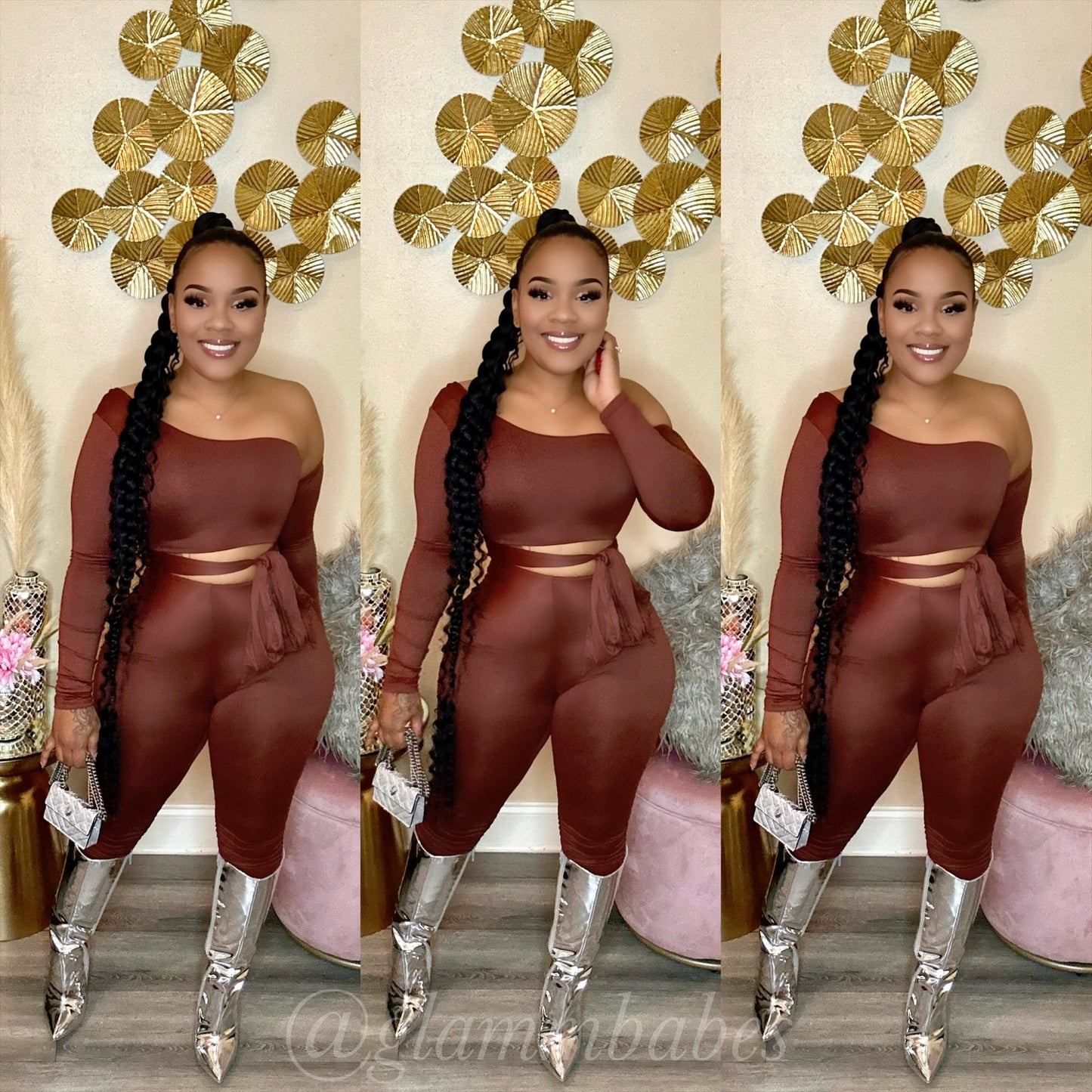 ACT BAD BABE JUMPSUIT (BROWN)