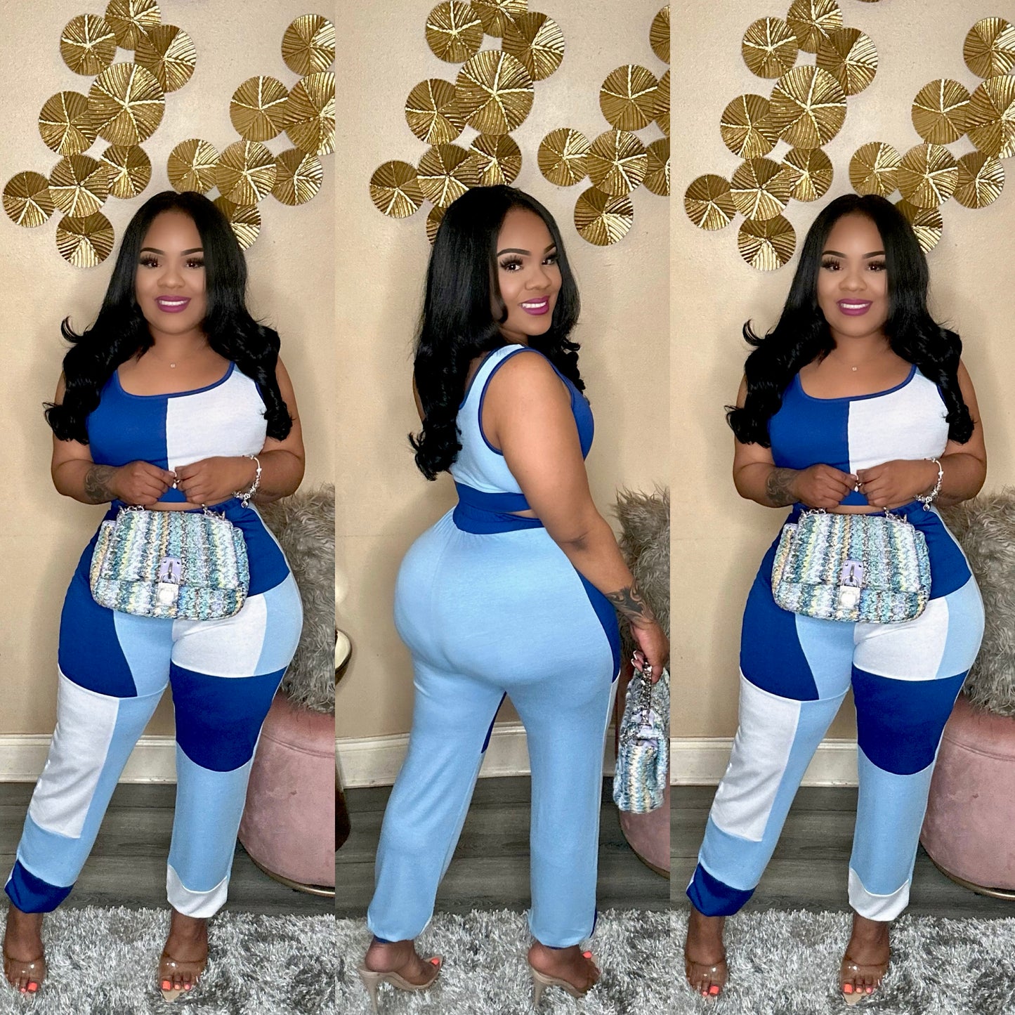 COLOR-BLOCK JOGGER SET (ROYAL/ BLUE/MULTI)