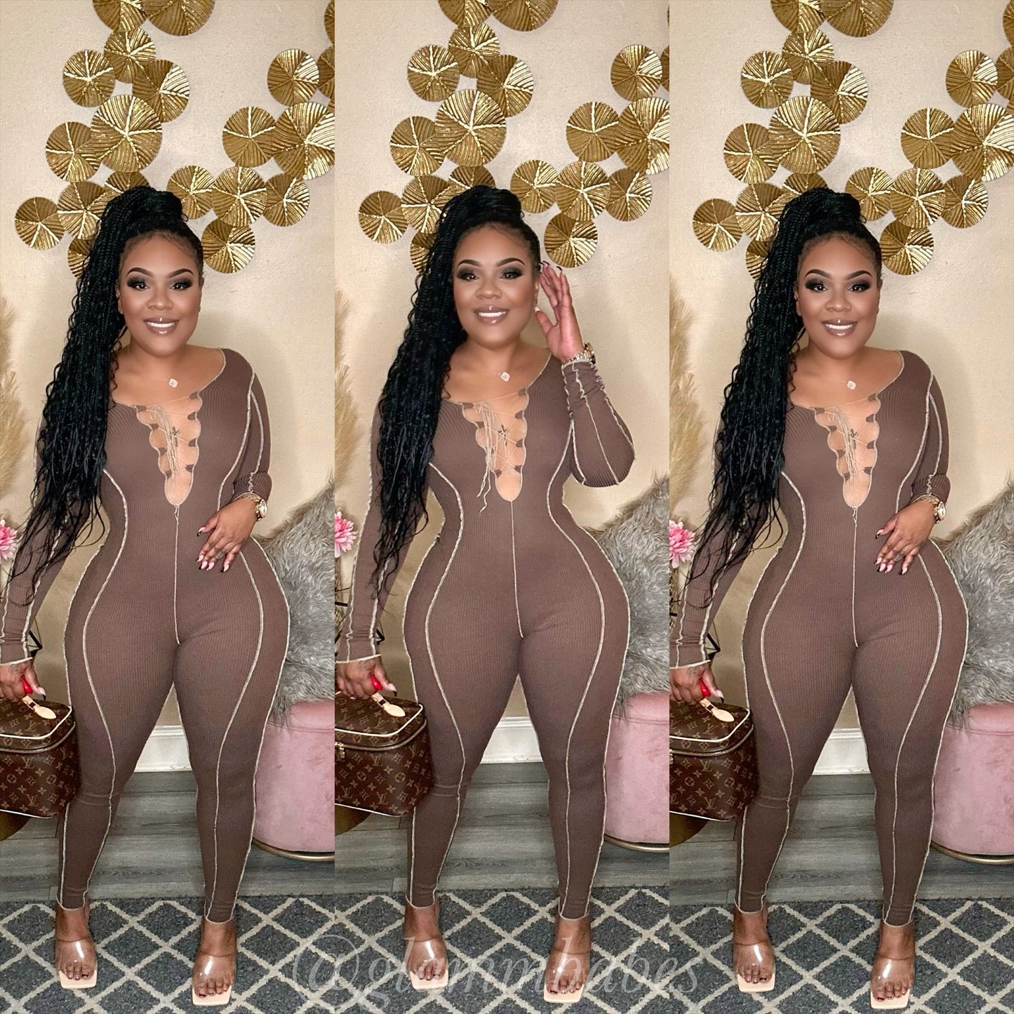 CALI BABE JUMPSUIT (BROWN)