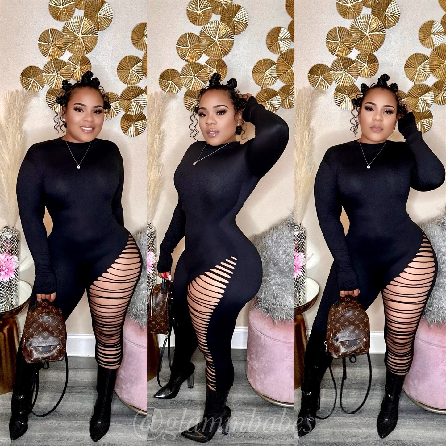 LOSE CONTROL JUMPSUIT (BLACK)