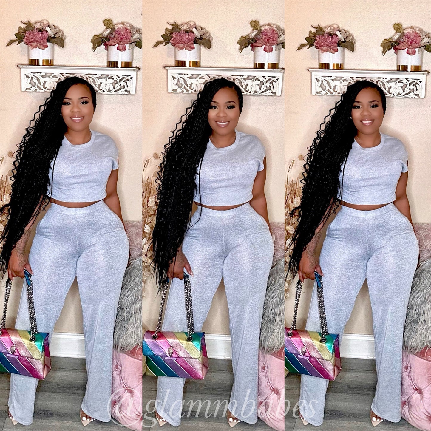 HEATHER GREY BABE SET