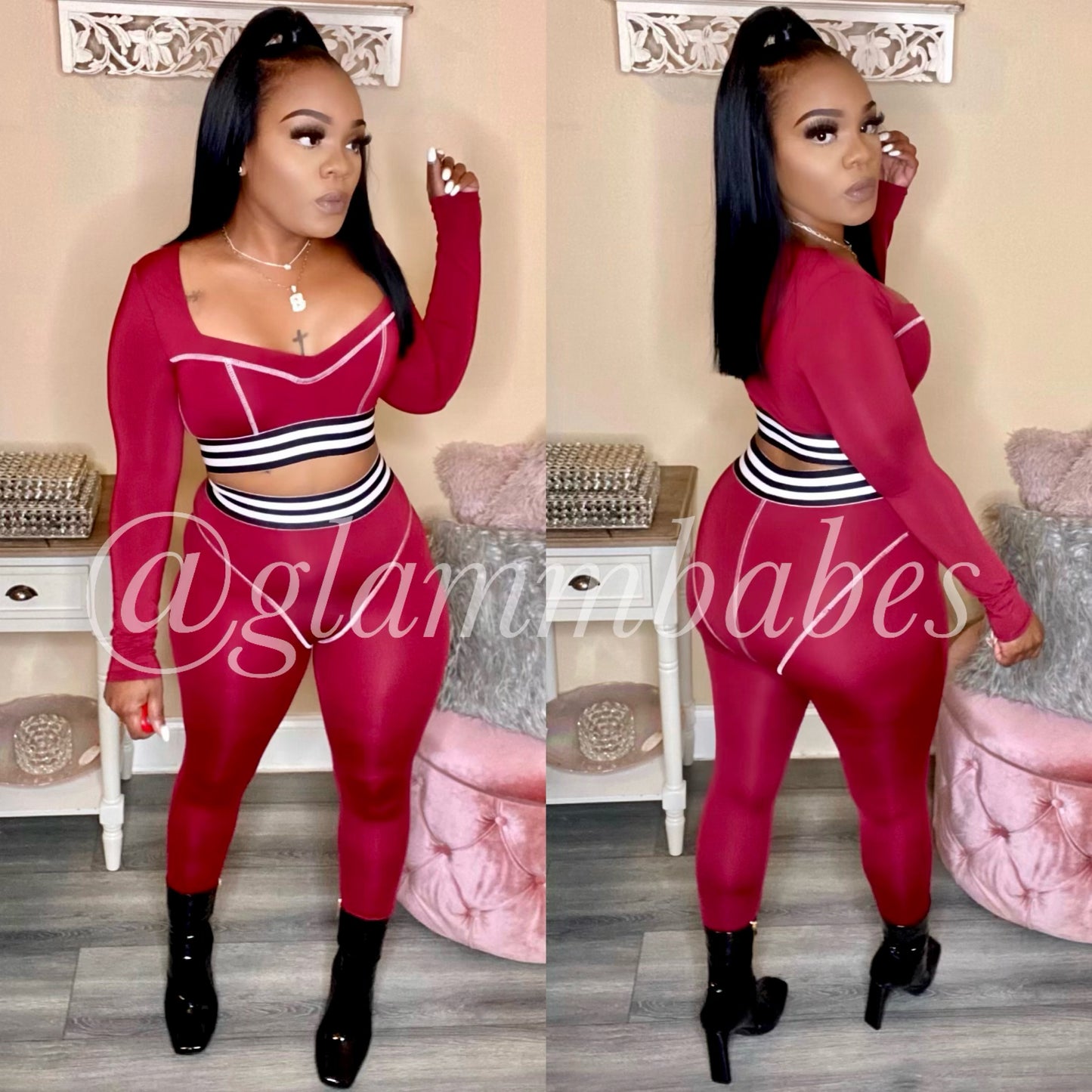 BODIED SET (BURGUNDY)