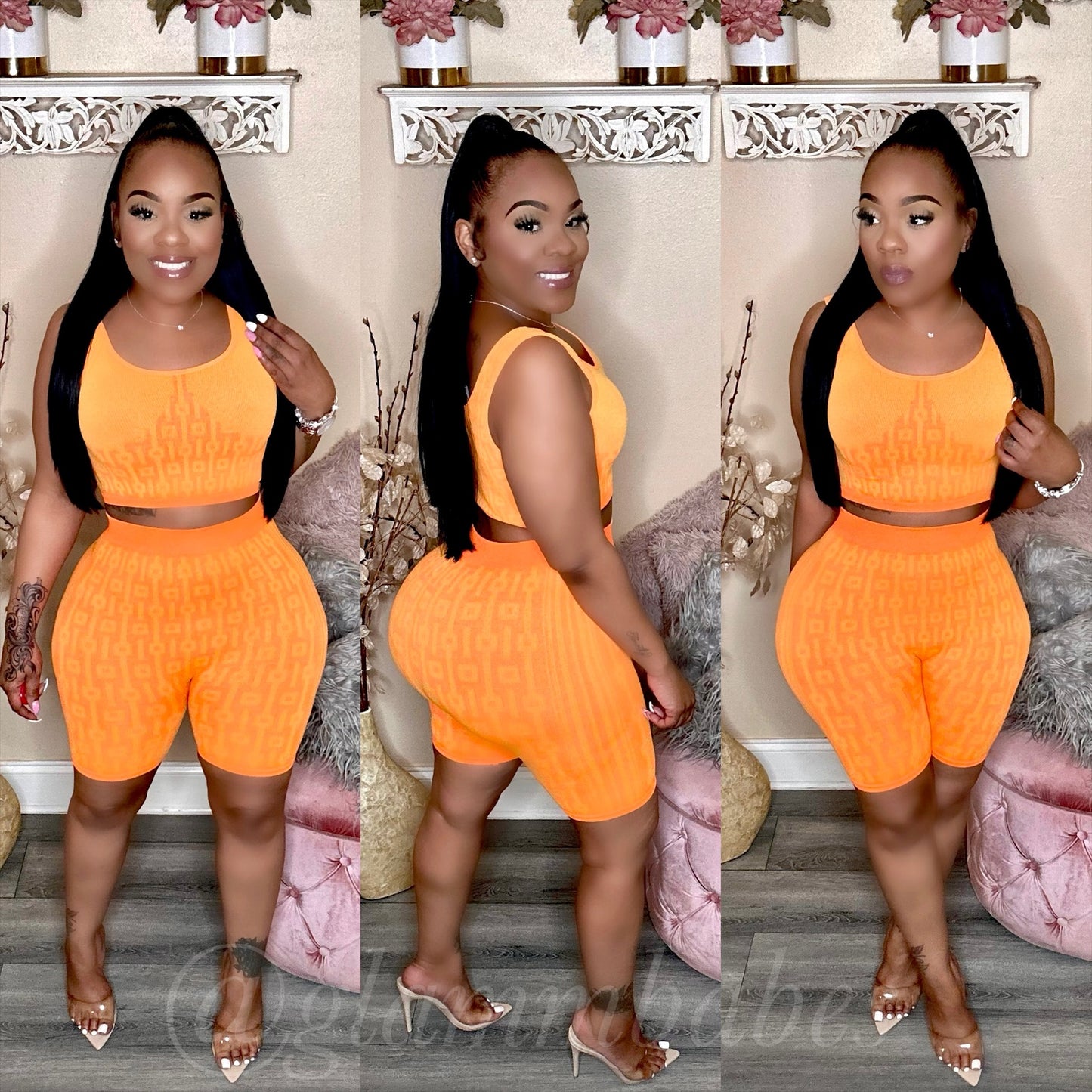 MAZE BABE SET (NEON ORANGE)