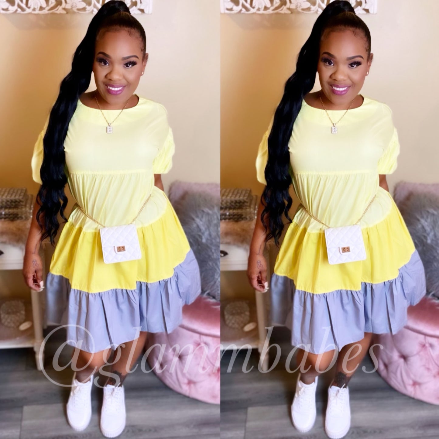 BABY DOLL DRESS (YELLOW)