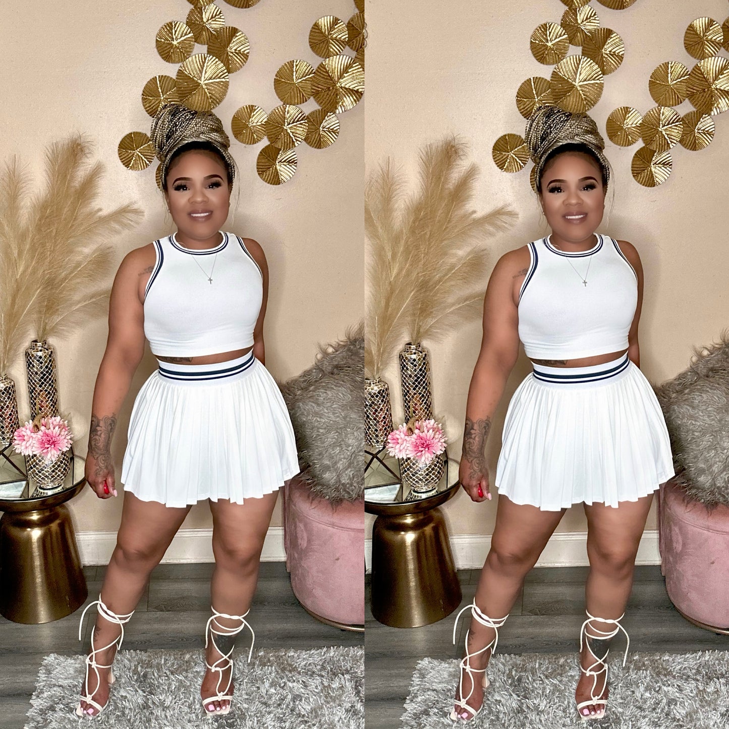 SUMMER BABE SKIRT SET (LUX WHITE)