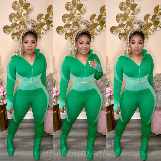 BABE SET (KELLY GREEN/WHITE)