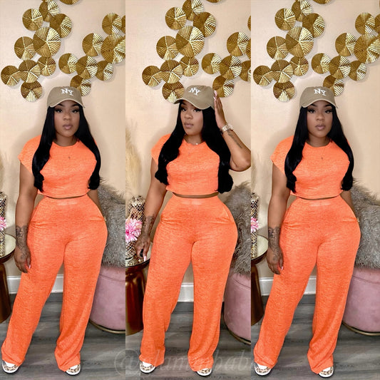 NEON ORANGE BABE SET