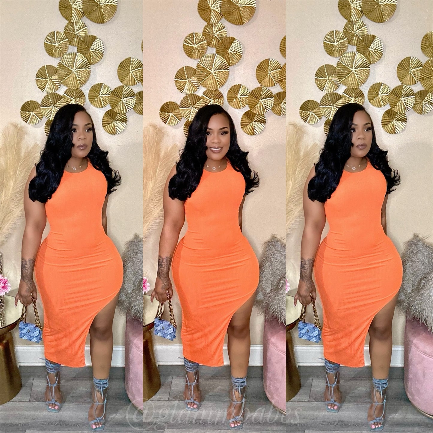 SUMMER BABE MIDI (ORANGE)