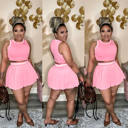 SUMMER BABE SKIRT SET (BALLET PINK)