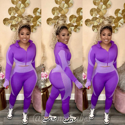 BABE SET (VIOLET/WHITE)