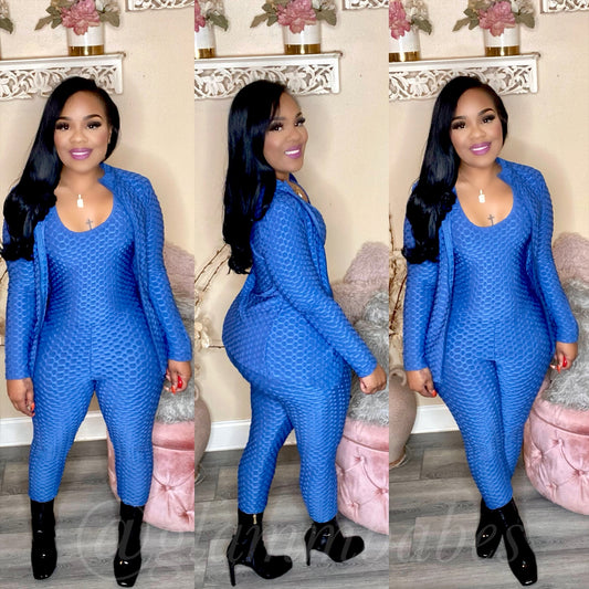 LIRA JUMPSUIT SET (DENIM BLUE)